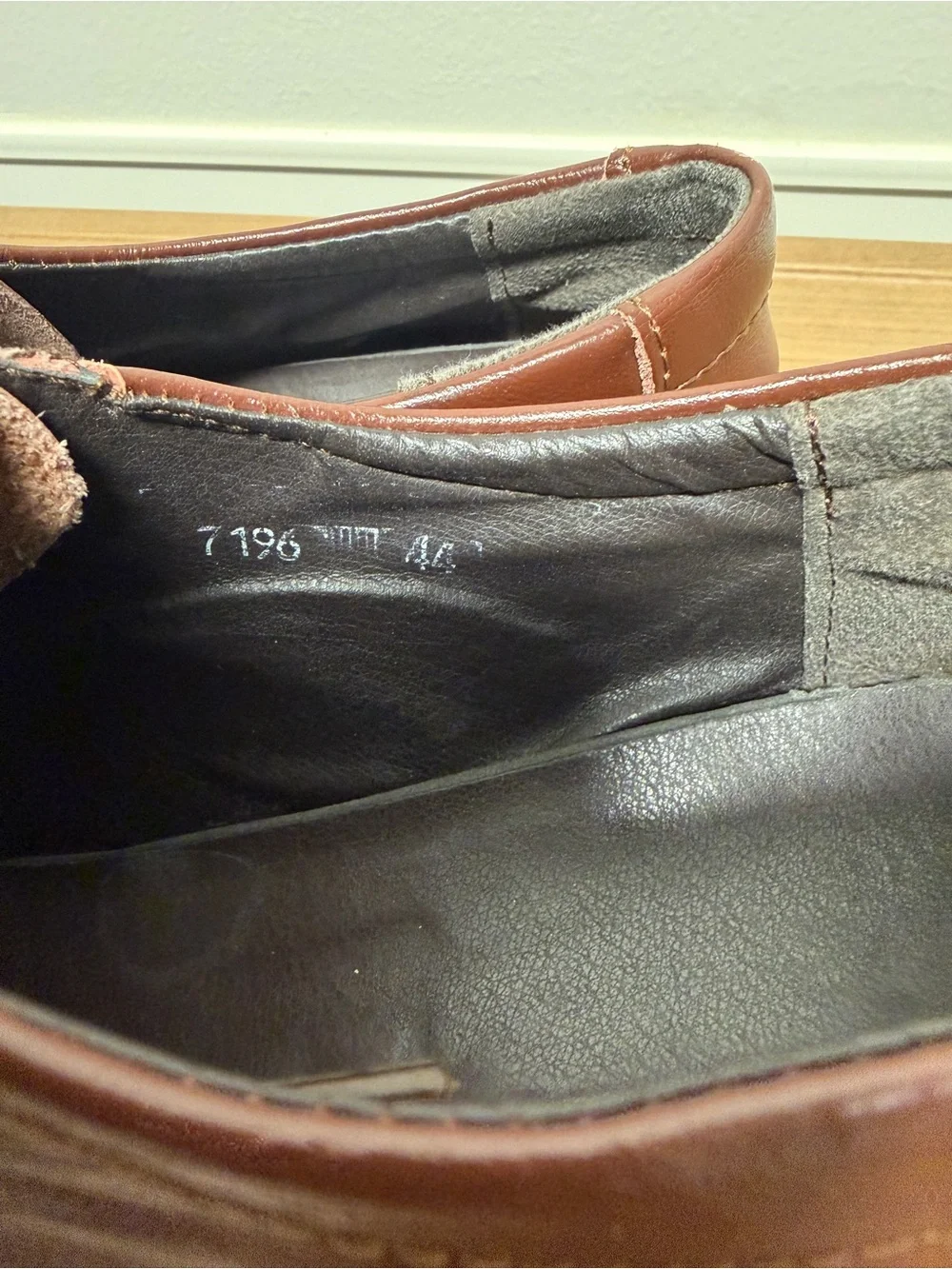 Men's Brown Leather Wingtip Dress Shoes Size 11 (EU 44) Oxfords